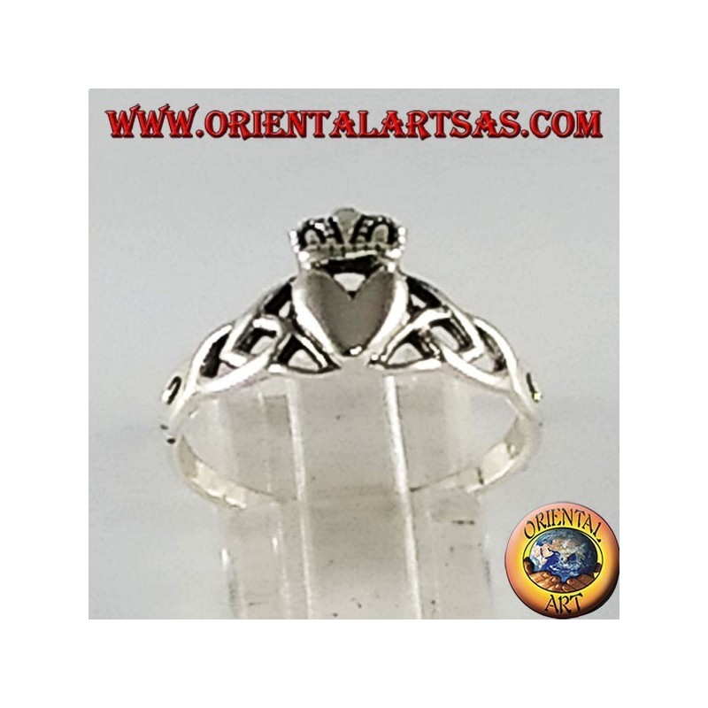 Silberring Claddagh Irish Liebe Treue und Freundschaft