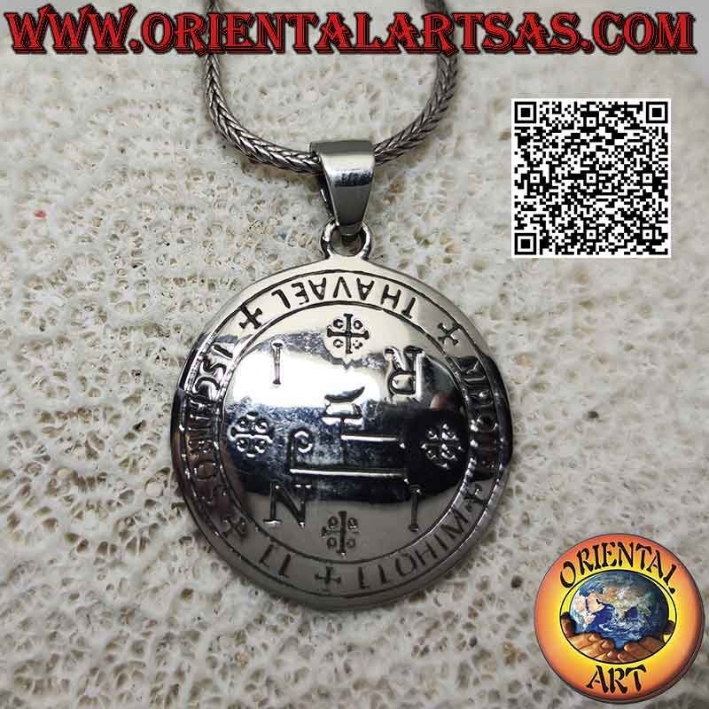 Pendentif en argent, sceau de l'archange Thavael (sceau du roi Salomon)
