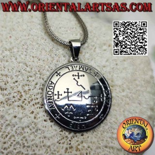 Pendentif en argent, sceau de l'archange Samaël (sceau du roi Salomon)