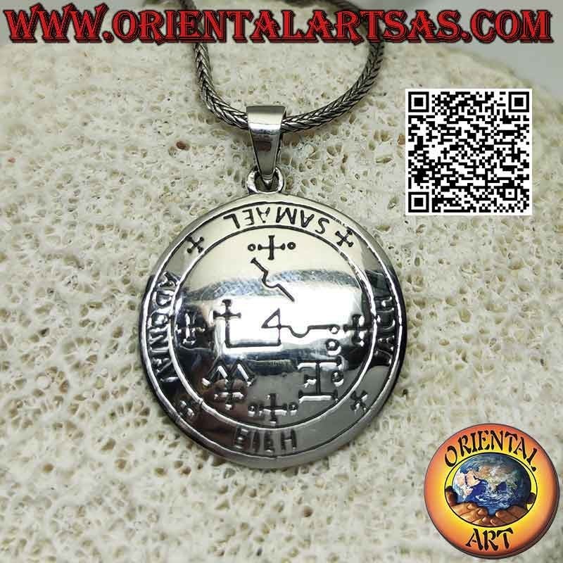 Colgante de plata, sello del arcángel Samael (sellos del rey Salomón)
