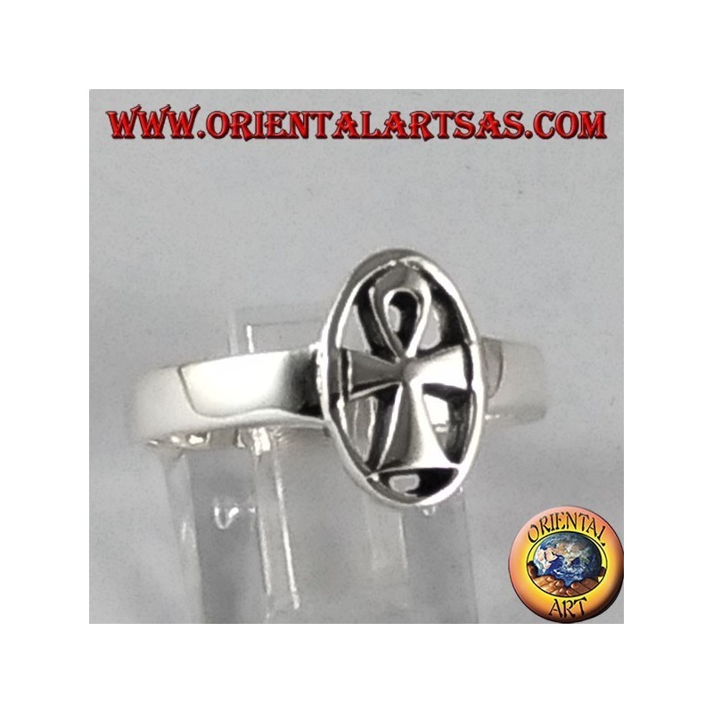 Silber Ring, Ankh Schlüssel des Lebens