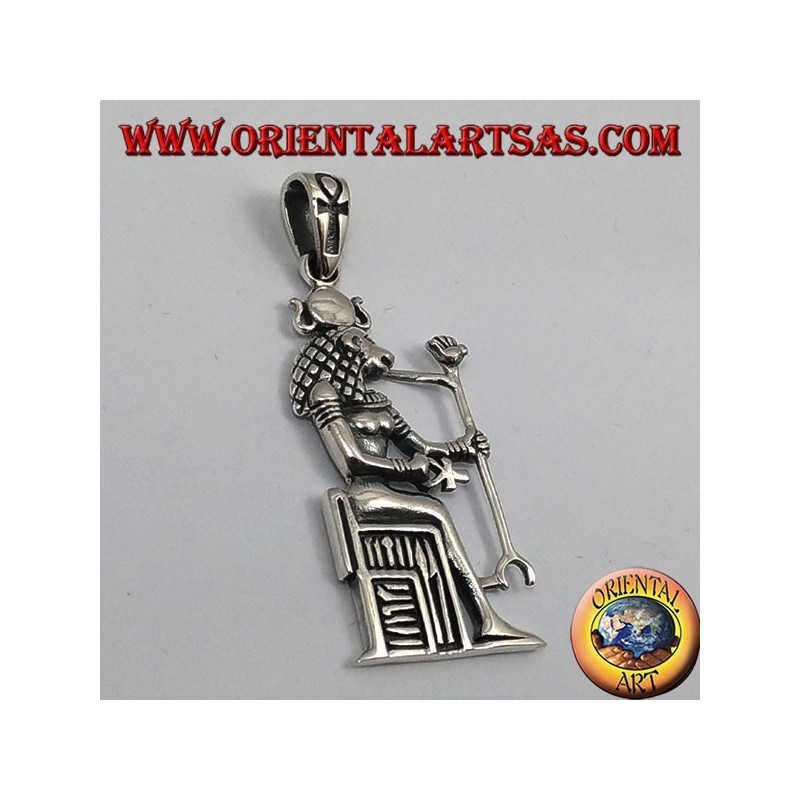 colgante de plata Sekhmet (también Sachmis)