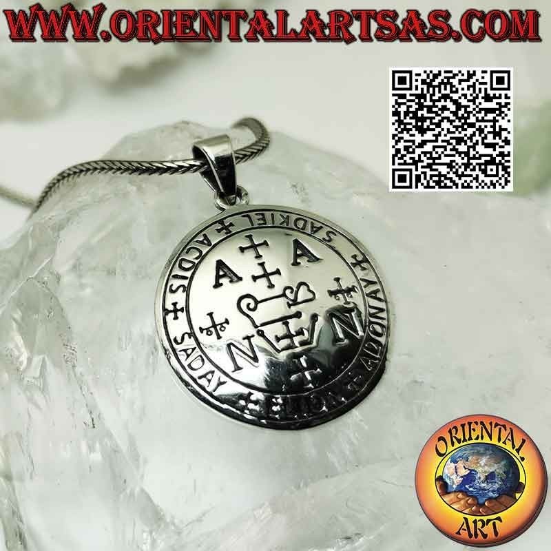 Ciondolo in argento, sigillo dell'arcangelo Zadkiel (sigilli di re Salomone)