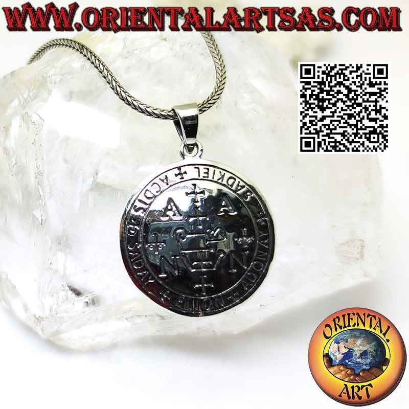 Colgante de plata, sello del arcángel Zadkiel (sellos del rey Salomón)