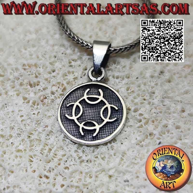 Silver pendant, medal with bas-relief "Talisman of transmutation"