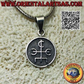 Colgante de plata, medalla con bajorrelieve "Talismán del mago"