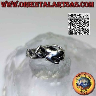 Silver ring of the erotic Kamasutra, the position of anal sex in doggy style