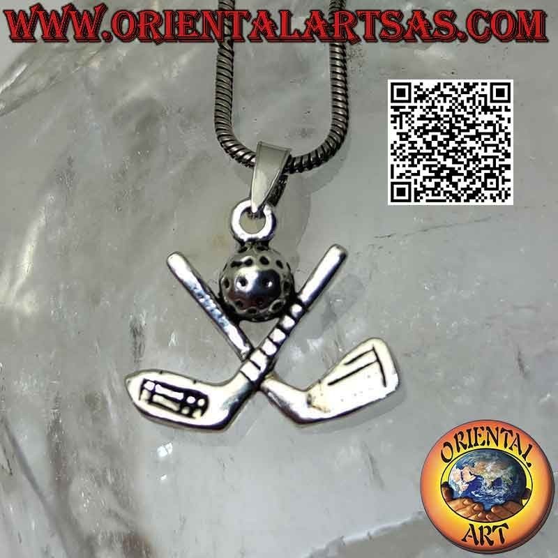 Colgante Palos de Golf Plata 925 Deporte | Oriental Art