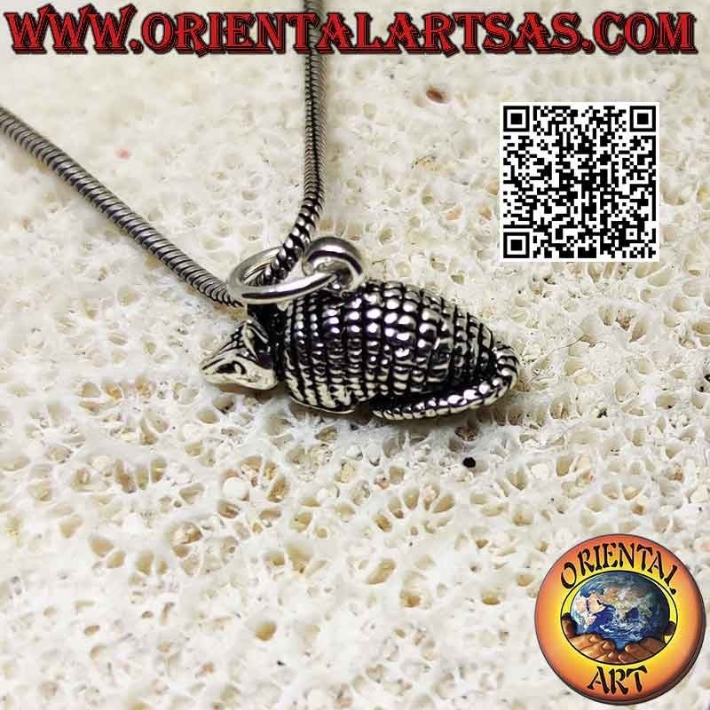 Silver pendant in the shape of an Armadillo or Cingulata (three-dimensional)