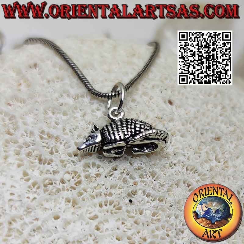 Silver pendant in the shape of an Armadillo or Cingulata (three-dimensional)