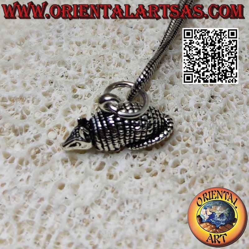 Ciondolo in argento a forma di Armadillo o Cingulata (tridimensionale)