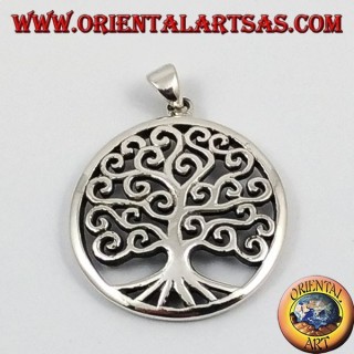 colgante de plata, árbol de la vida (grande)