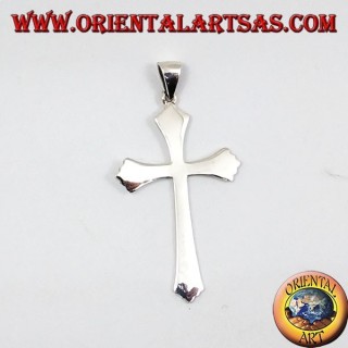 Silver Pendant, simple Gothic cross