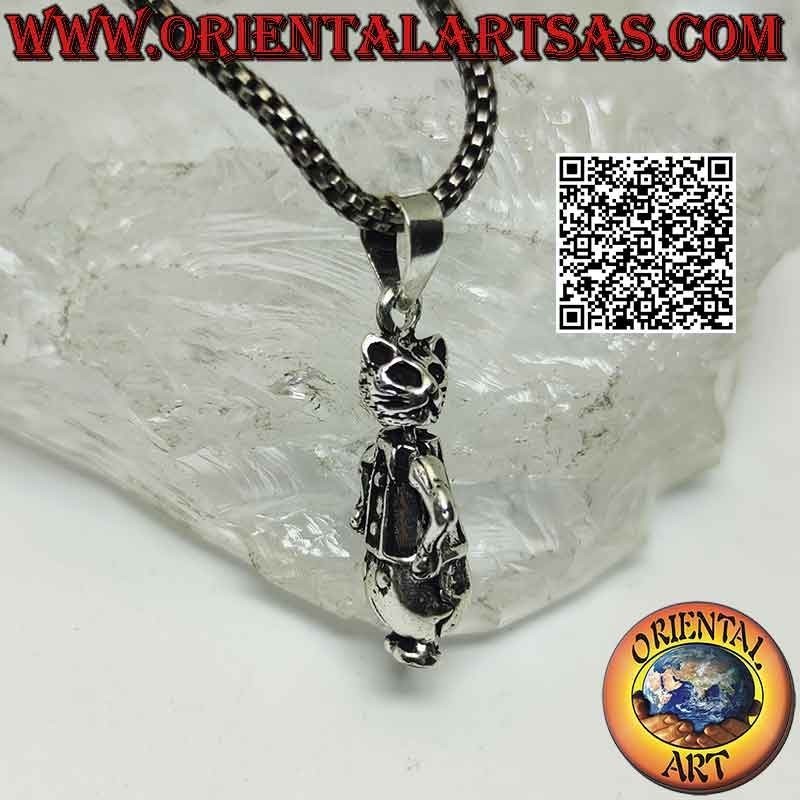 Silver pendant, Maneki neko (the Chinese lucky cat) mobile