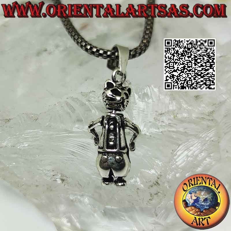 Silver pendant, Maneki neko (the Chinese lucky cat) mobile