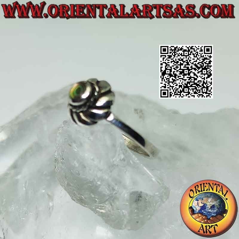 Bague Tourbillon Paua Abalone Argent 925 9mm | Oriental Art