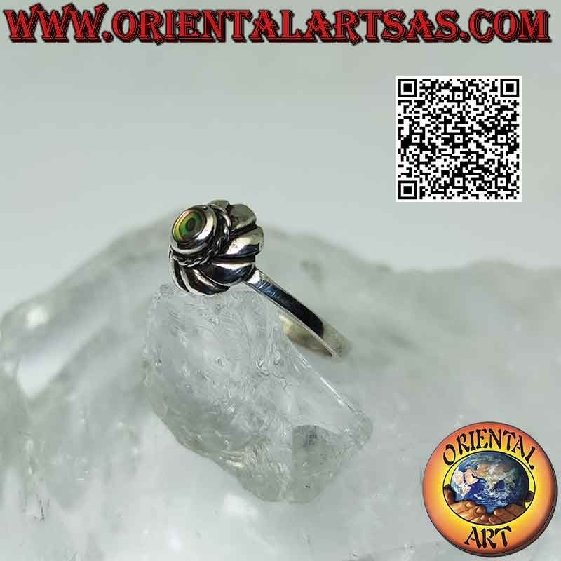 Anello Vortice Abalone Paua Shell Argento 925 9mm | Oriental Art