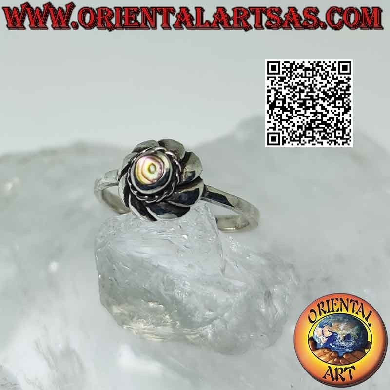 Anello Vortice Abalone Paua Shell Argento 925 9mm | Oriental Art