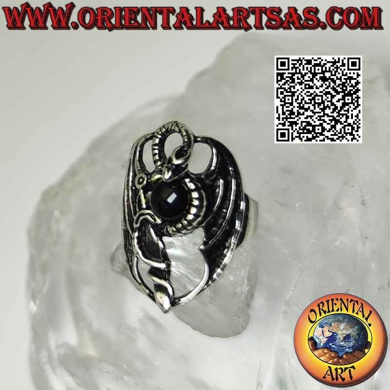 Quetzalcoatl or Kukulkan silver ring (feathered snake)