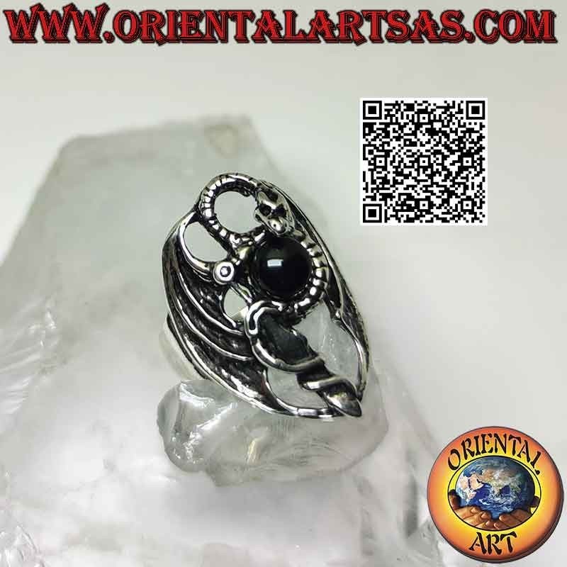 Bague en argent Quetzalcoatl ou Kukulkan (serpent à plumes)