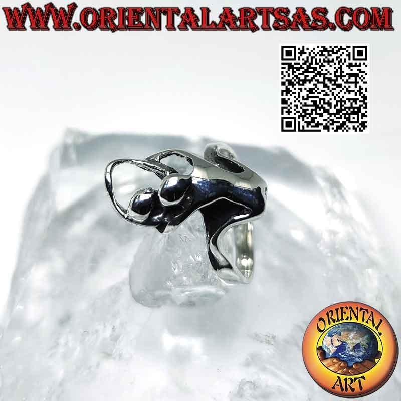 Erotic Kamasutra silver ring, the doggie position