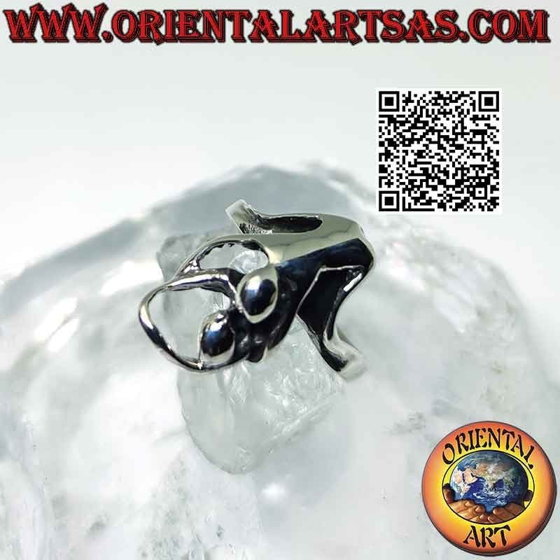 Erotic Kamasutra silver ring, the doggie position