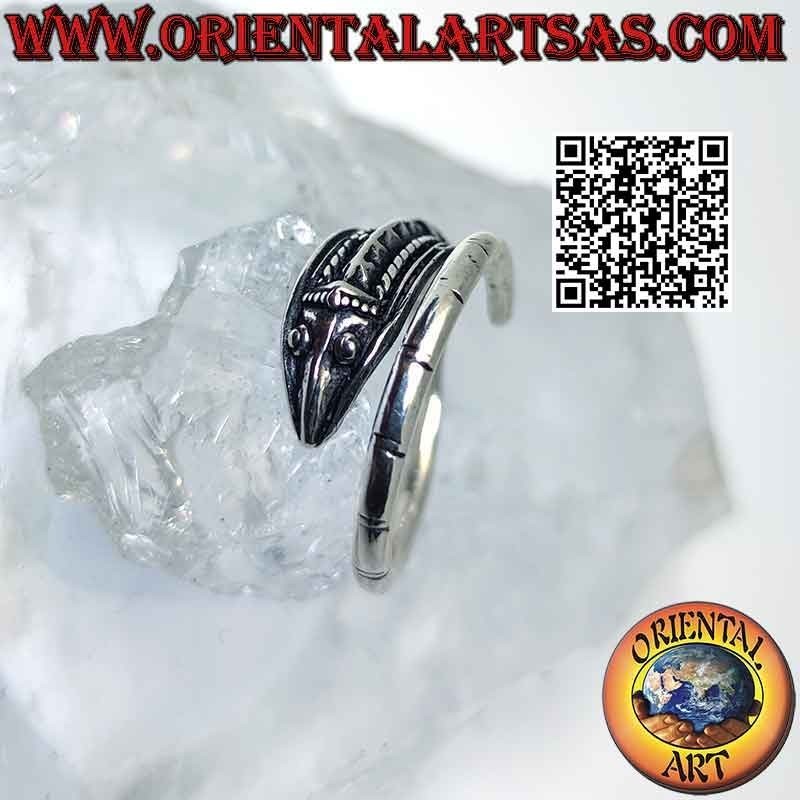 Anillo caballito de mar plata "hipocampo" (ajustable)