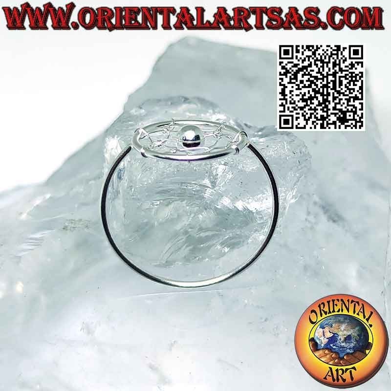 Silberring mit 12 mm Traumfänger und Kugel