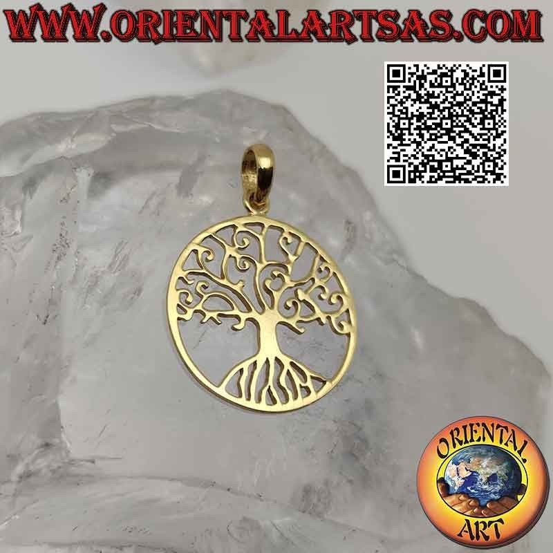 Silver pendant, tree of life "Yggdrasil" Klimt (gold plated)