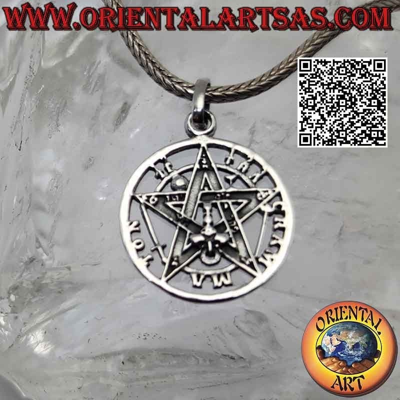 Small Tetragrammaton (Microcosmic Star) silver pendant