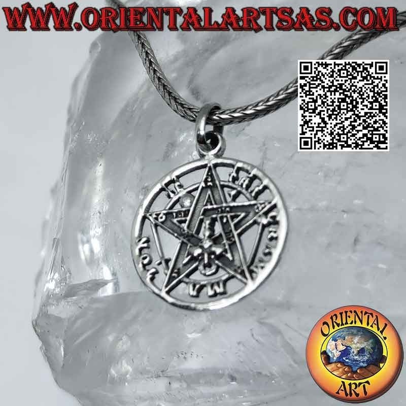 Small Tetragrammaton (Microcosmic Star) silver pendant