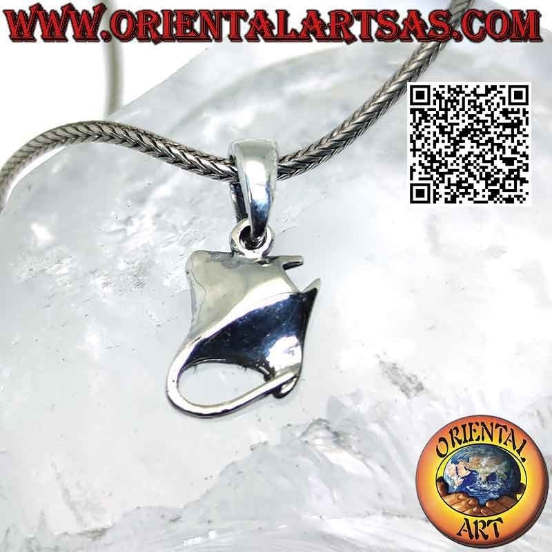 Pendentif en argent, raie poisson, raie manta ou torpille (petit)