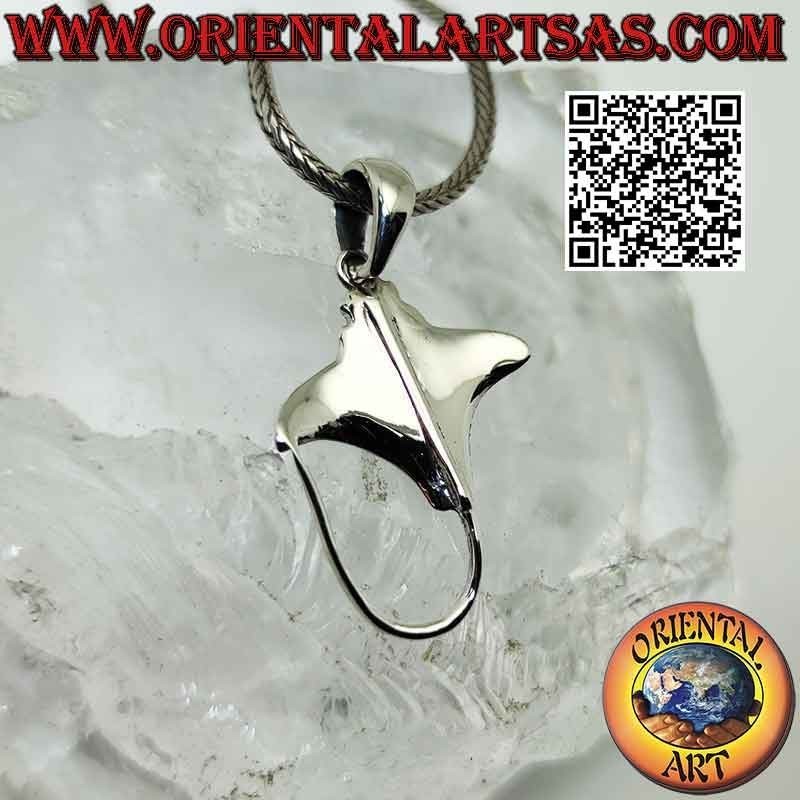 Pendentif en argent, raie poisson, raie manta ou torpille (A)