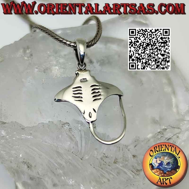 Silberanhänger, Rochen, Mantarochen oder Torpedo (A)