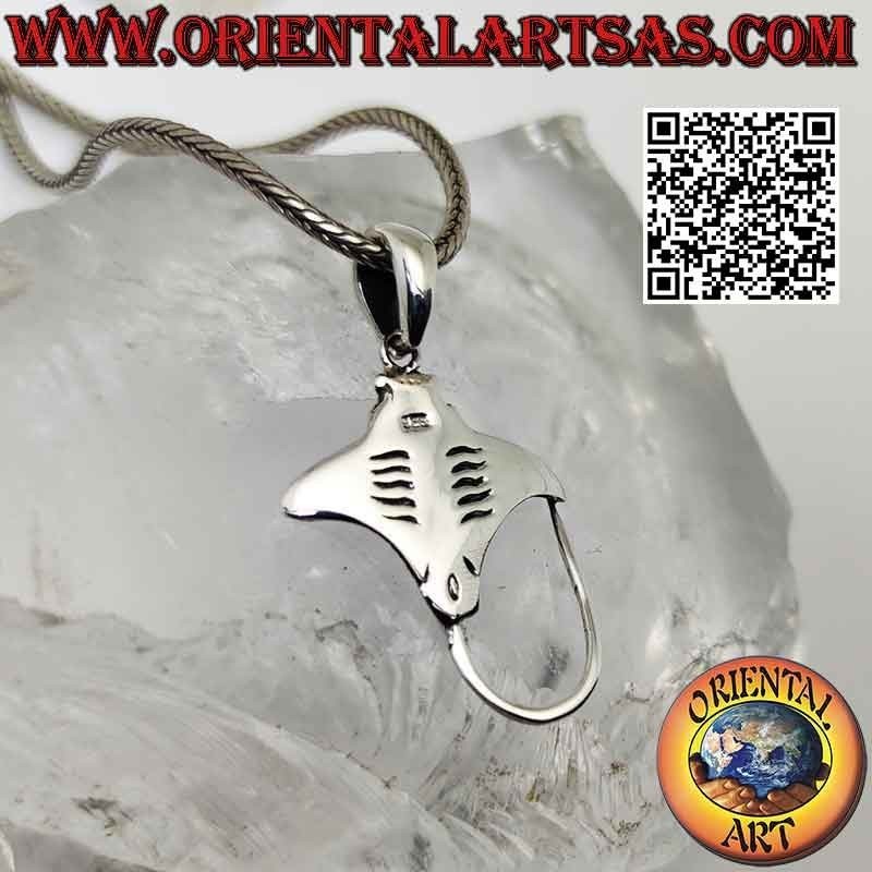 Silberanhänger, Rochen, Mantarochen oder Torpedo (A)