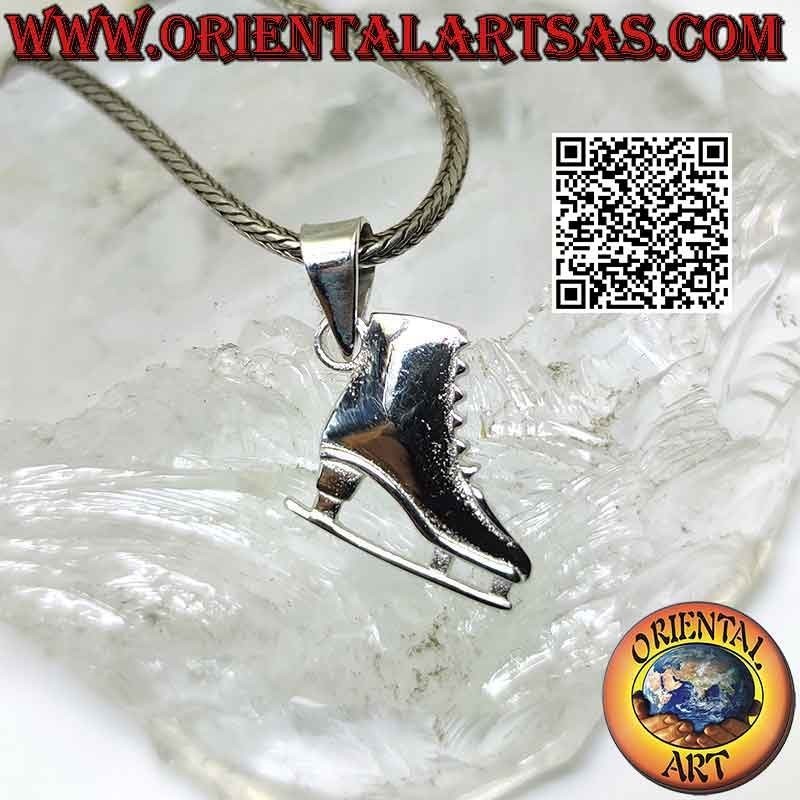 Silver pendant the ice skate (figure skating)