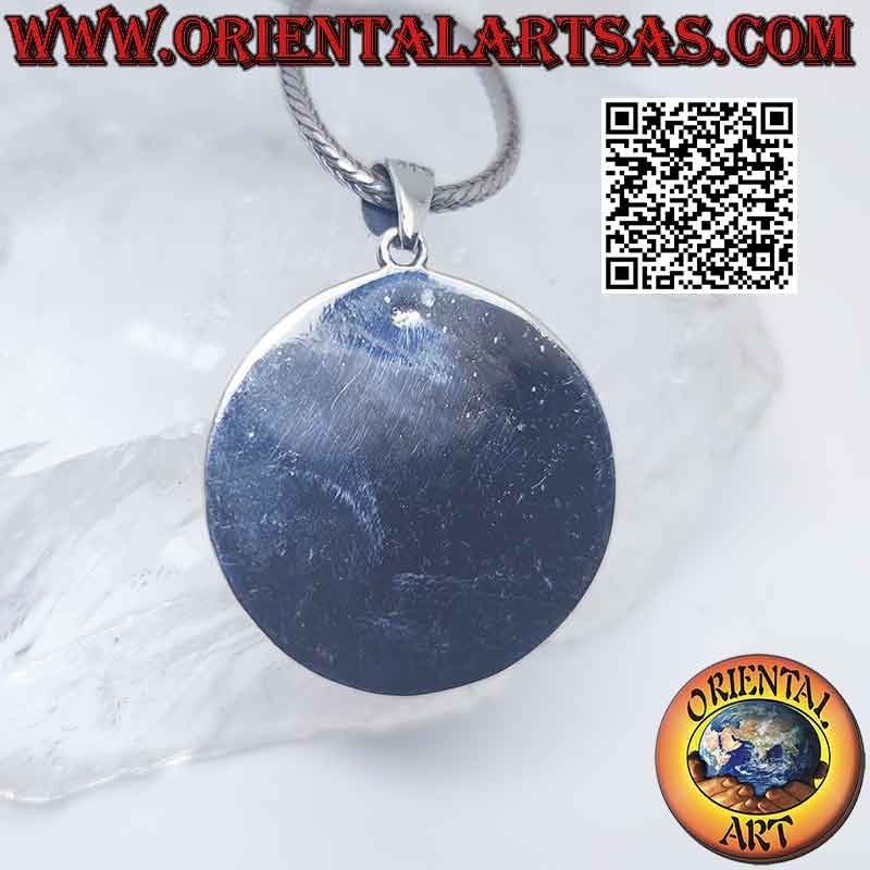 Colgante de plata, rueda del horóscopo del zodiaco (Ø 27 mm)