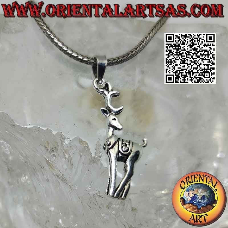 Ciondolo in argento a forma di cerbiatto "Bambi"