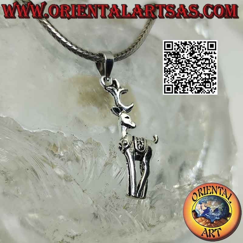 Silver pendant in the shape of a deer "Bambi"
