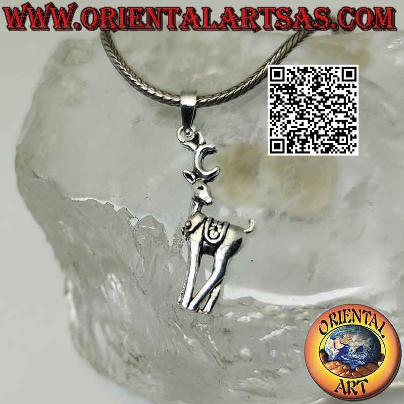 Ciondolo in argento a forma di cerbiatto "Bambi"