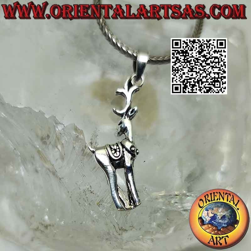 Pendentif en argent en forme de cerf "Bambi"