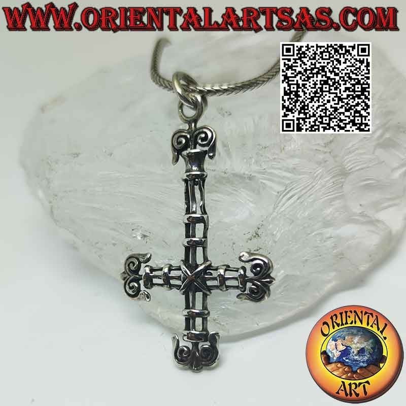 Silver pendant, the "cross of St. Peter" or anti-Christian cross