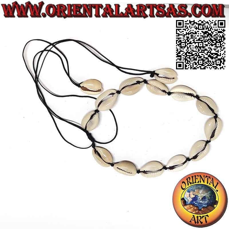 Bracelet - cowrie shells and knot anklet (12 + 2)