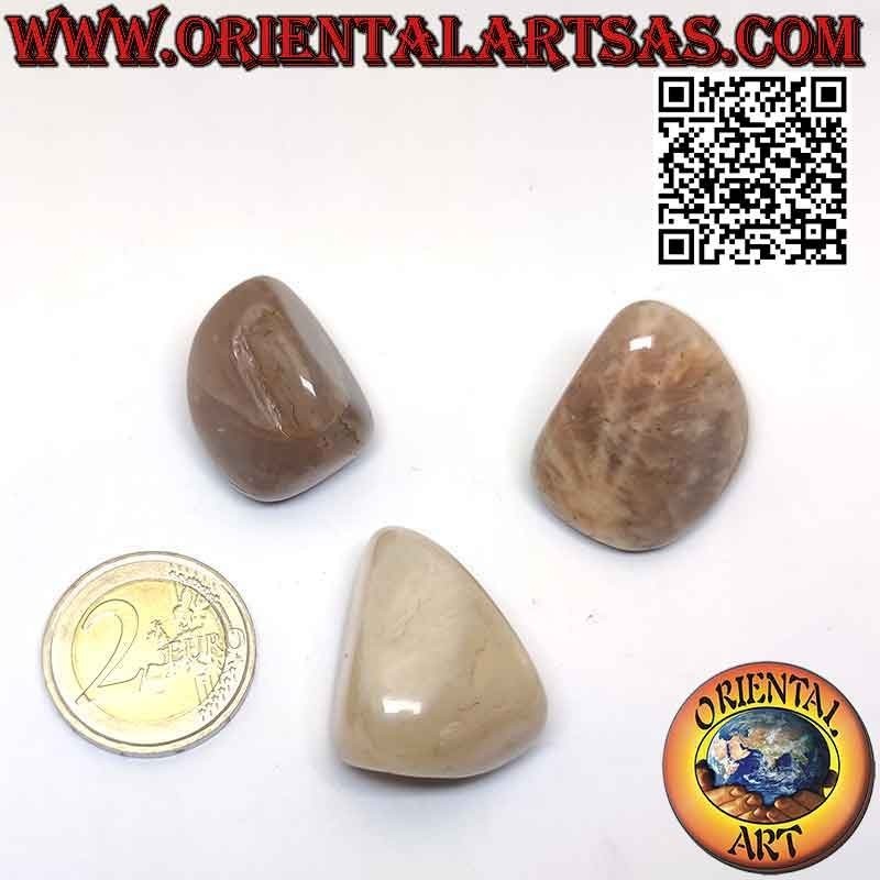 Piedra lunar multicolor tumbada