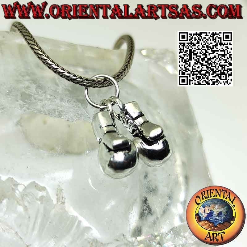 Pendentif en argent 925‰ la paire de gants de boxe - boxe
