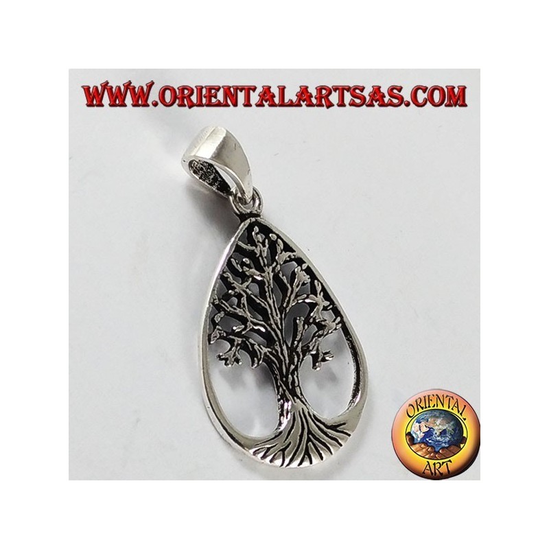 colgante de plata, árbol de la vida (la caída)