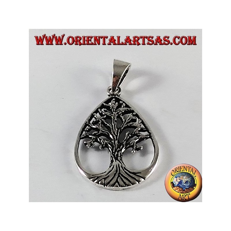 colgante de plata, árbol de la vida (la caída)