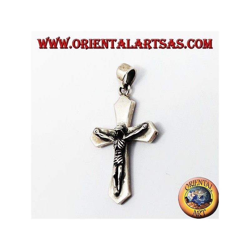 Pendentif argent, crucifié
