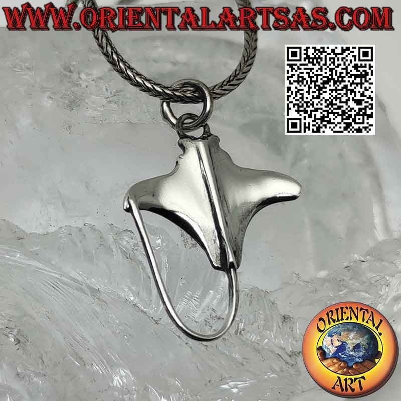 Pendentif en argent, raie poisson, raie manta ou torpille (C)