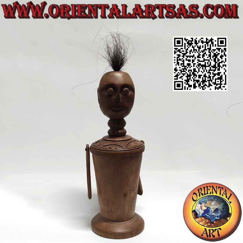 Primitive Box Sculpture of a Papua New Guinean Indigenous Man (24cm)